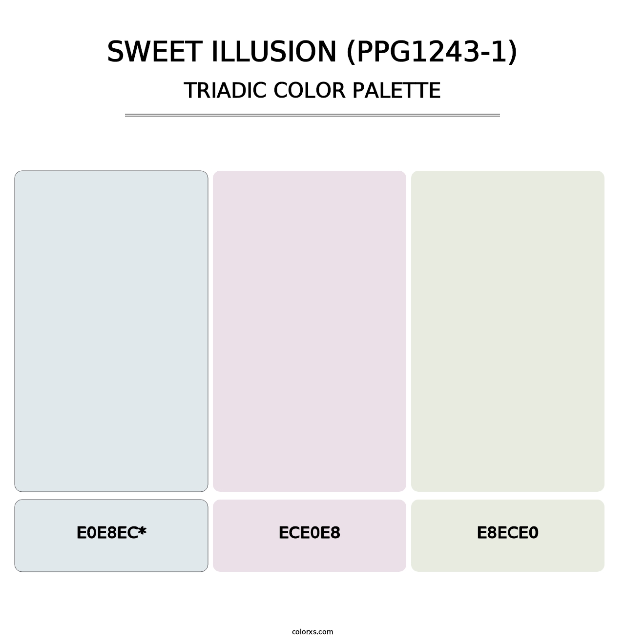 Sweet Illusion (PPG1243-1) - Triadic Color Palette