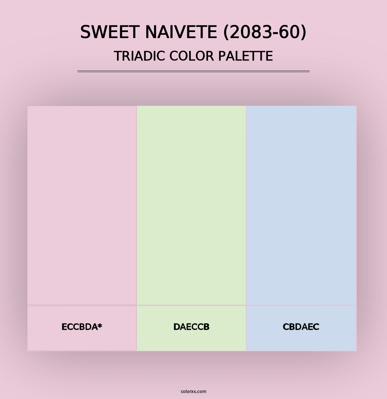 Sweet Naivete (2083-60) - Triadic Color Palette