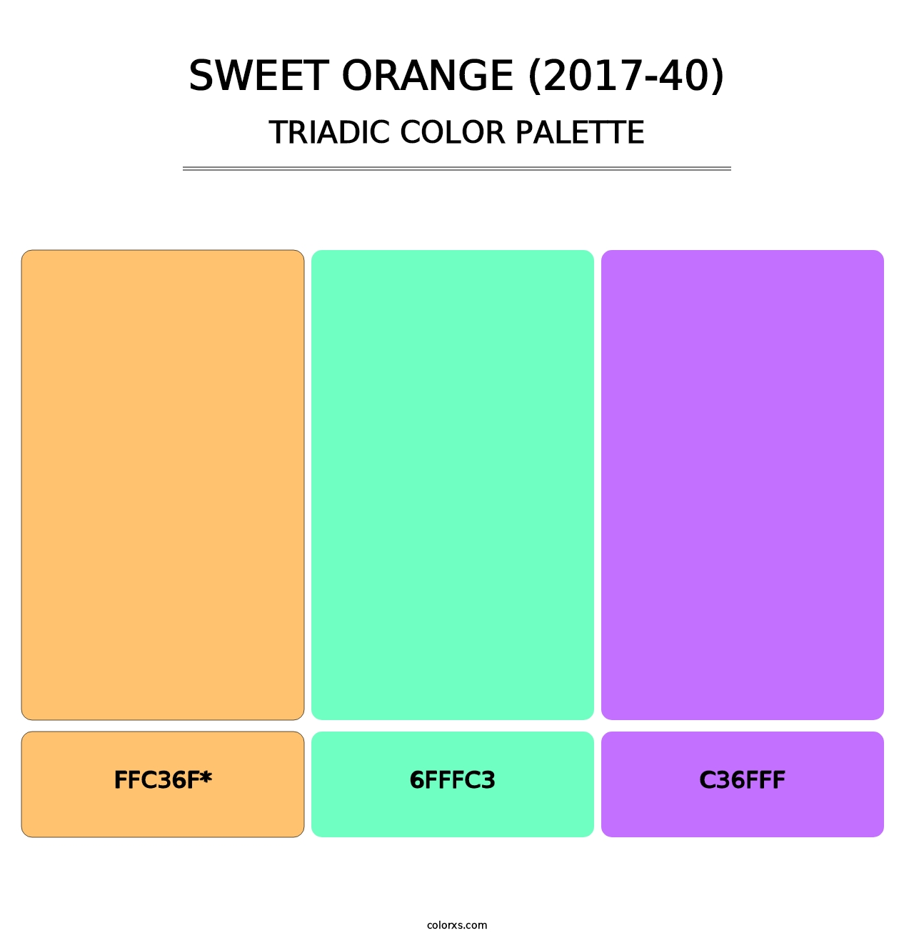 Sweet Orange (2017-40) - Triadic Color Palette