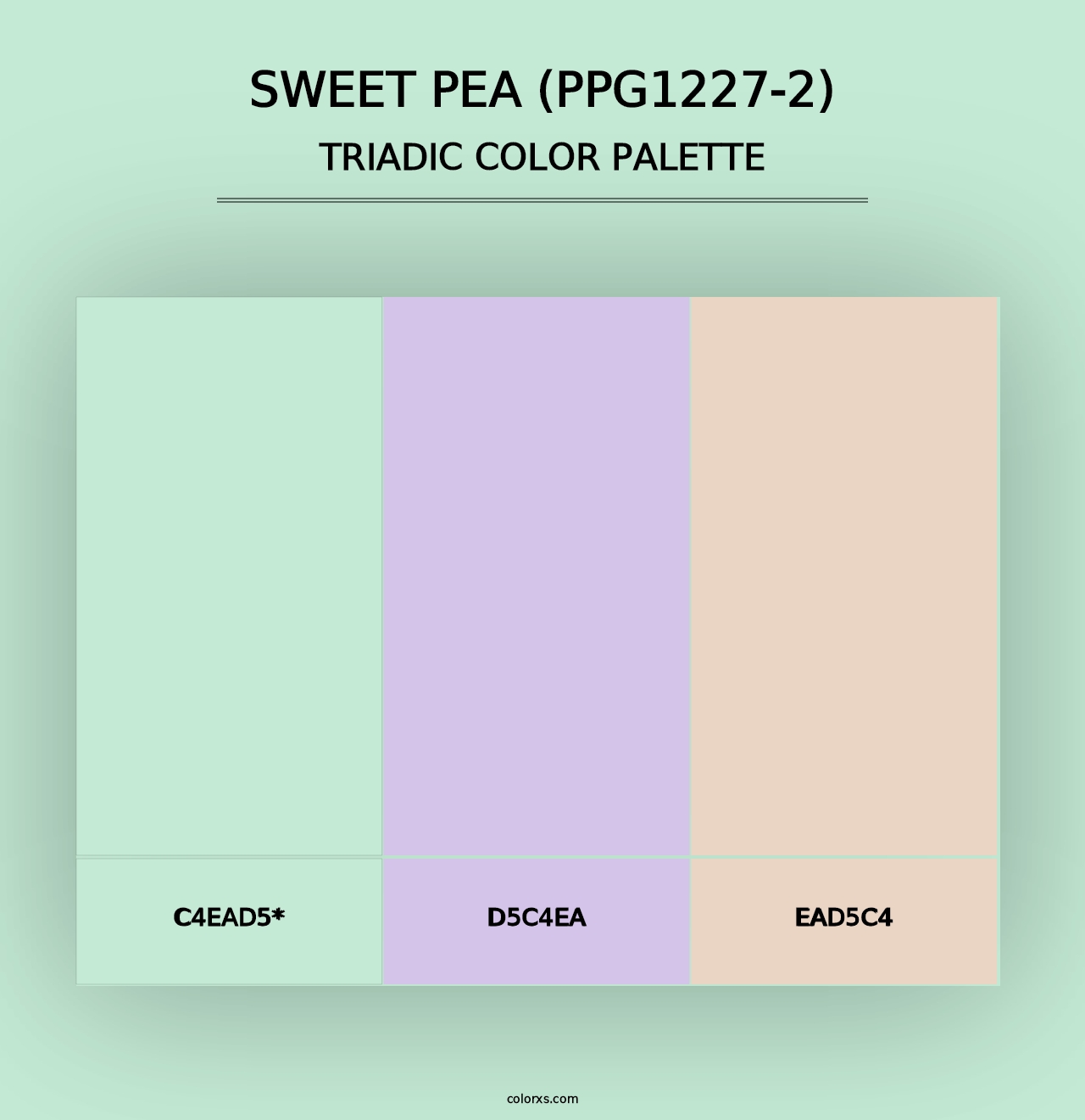 Sweet Pea (PPG1227-2) - Triadic Color Palette