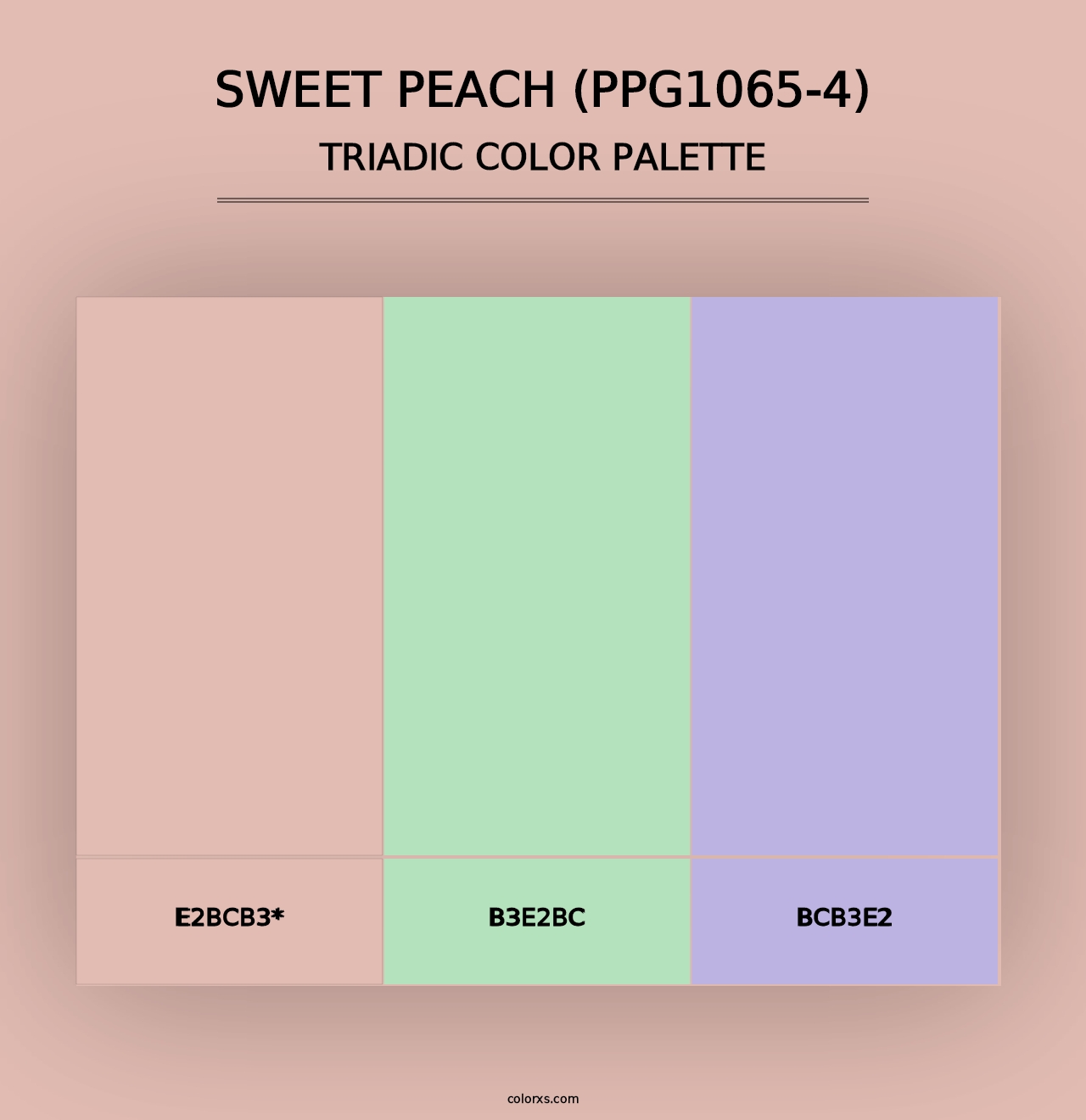 Sweet Peach (PPG1065-4) - Triadic Color Palette