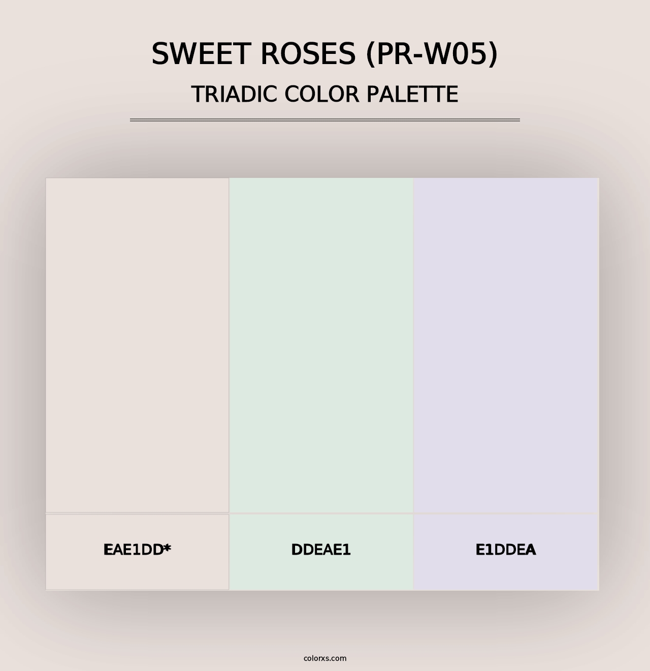 Sweet Roses (PR-W05) - Triadic Color Palette