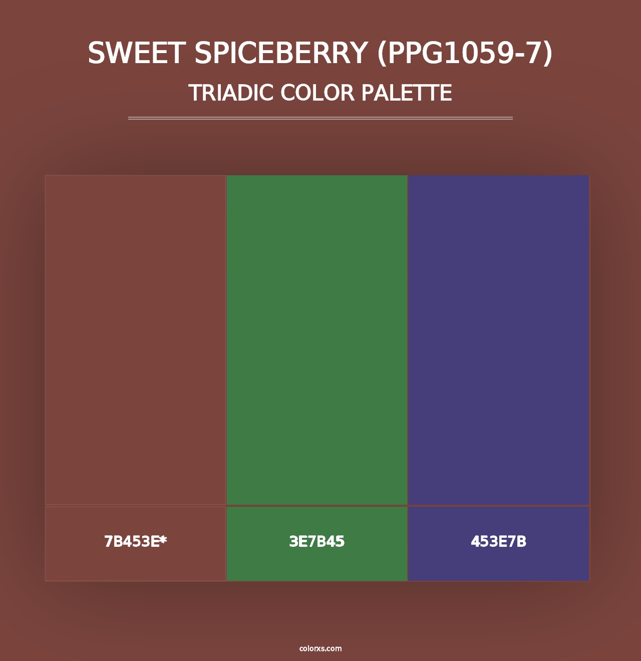 Sweet Spiceberry (PPG1059-7) - Triadic Color Palette