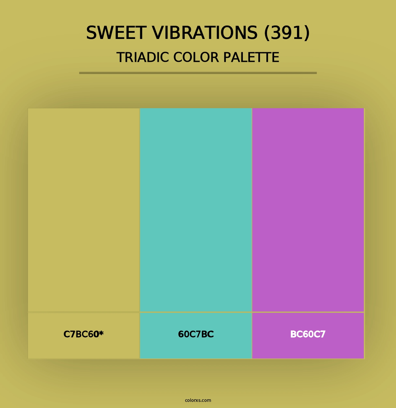 Sweet Vibrations (391) - Triadic Color Palette