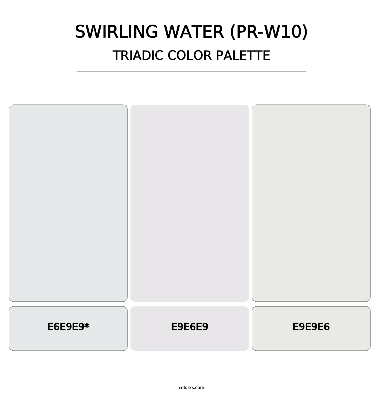 Swirling Water (PR-W10) - Triadic Color Palette