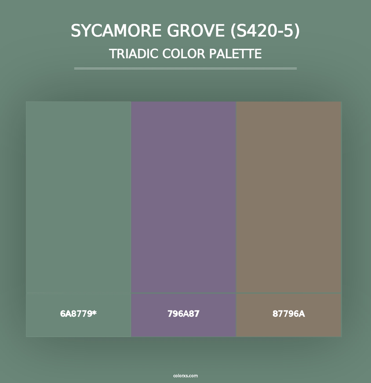 Sycamore Grove (S420-5) - Triadic Color Palette