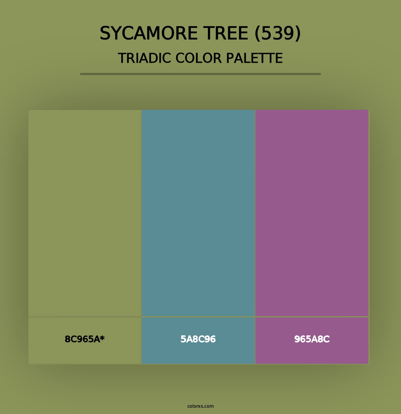 Sycamore Tree (539) - Triadic Color Palette