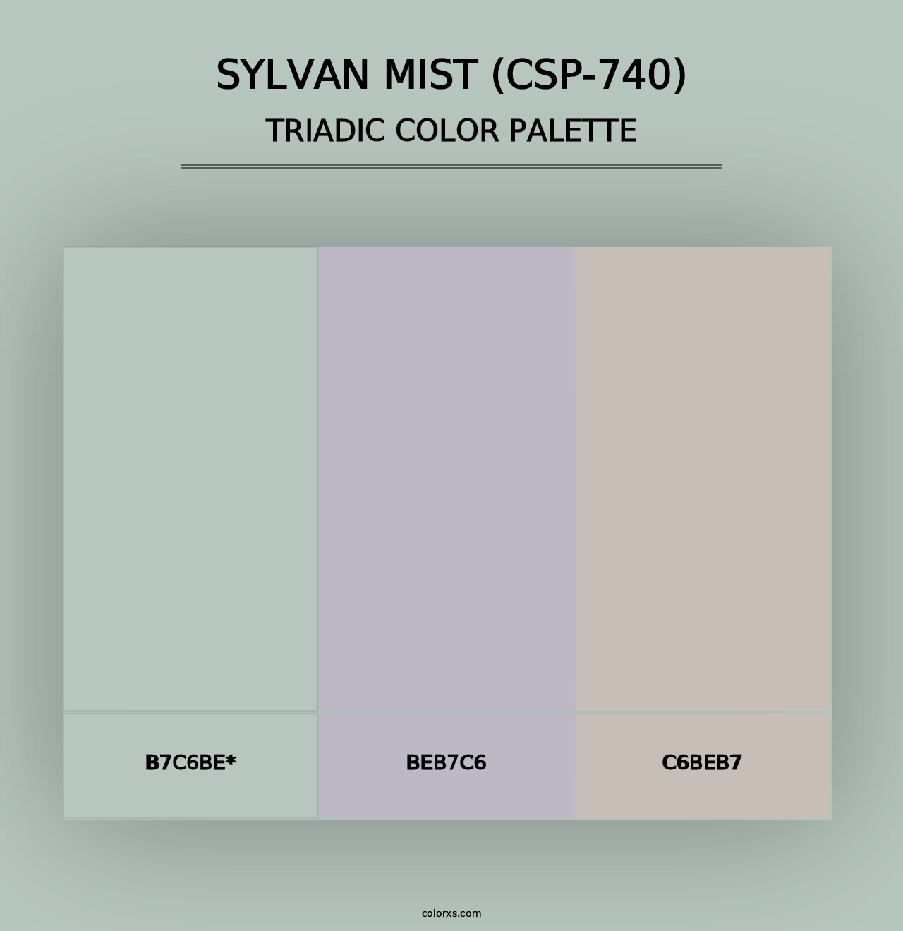 Sylvan Mist (CSP-740) - Triadic Color Palette