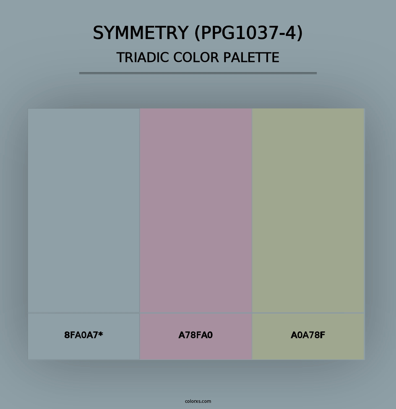 Symmetry (PPG1037-4) - Triadic Color Palette