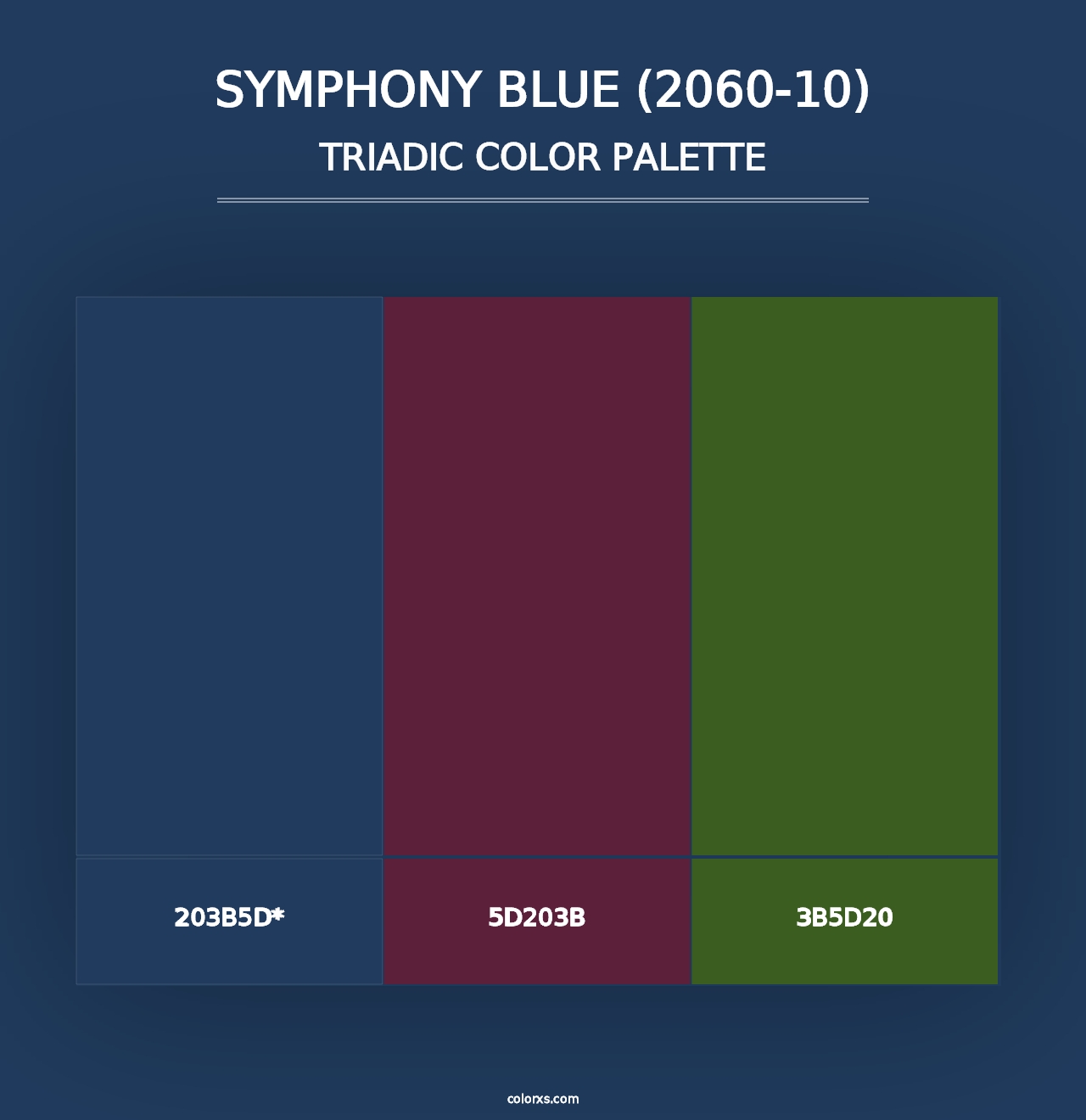 Symphony Blue (2060-10) - Triadic Color Palette