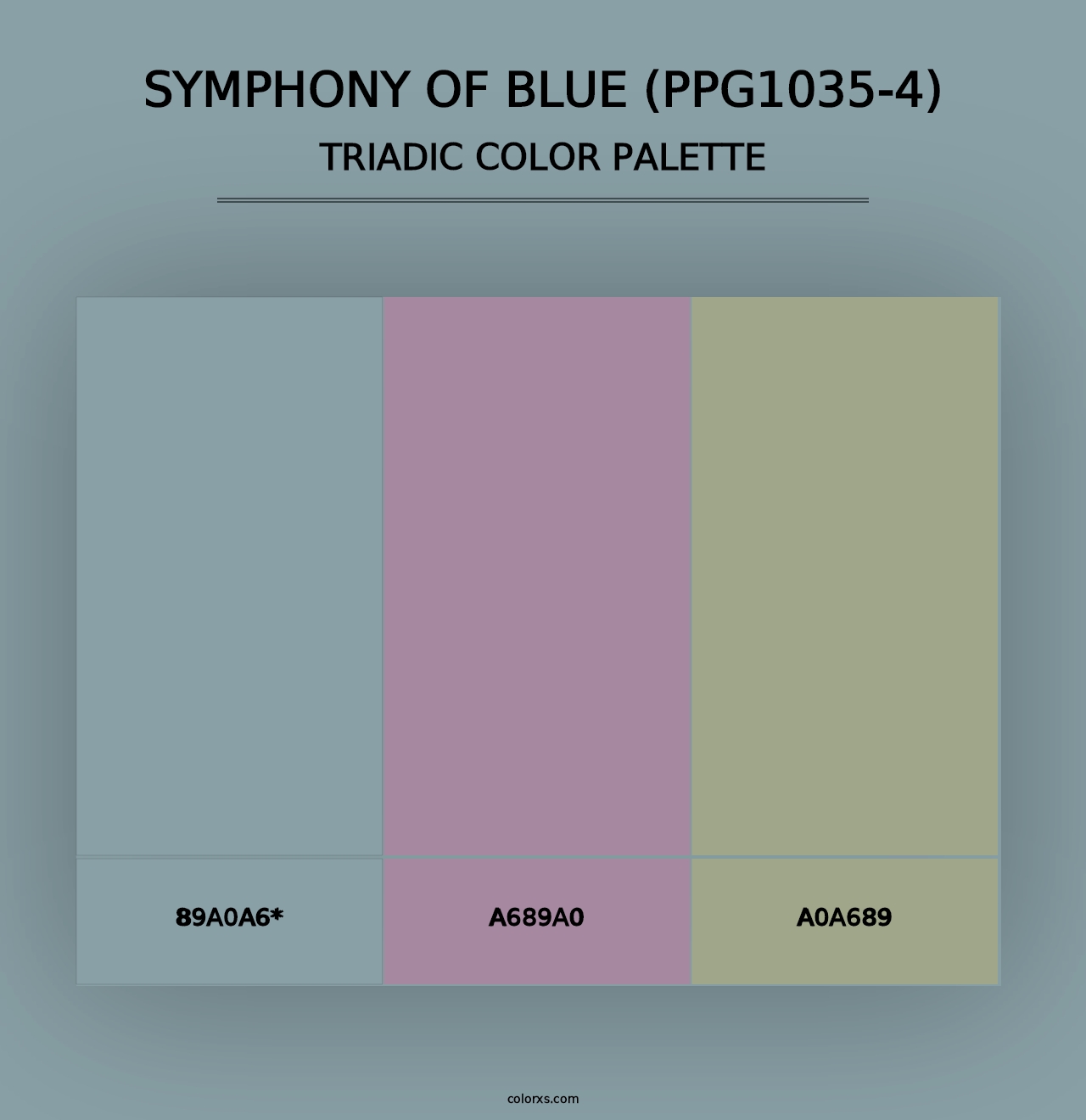 Symphony Of Blue (PPG1035-4) - Triadic Color Palette