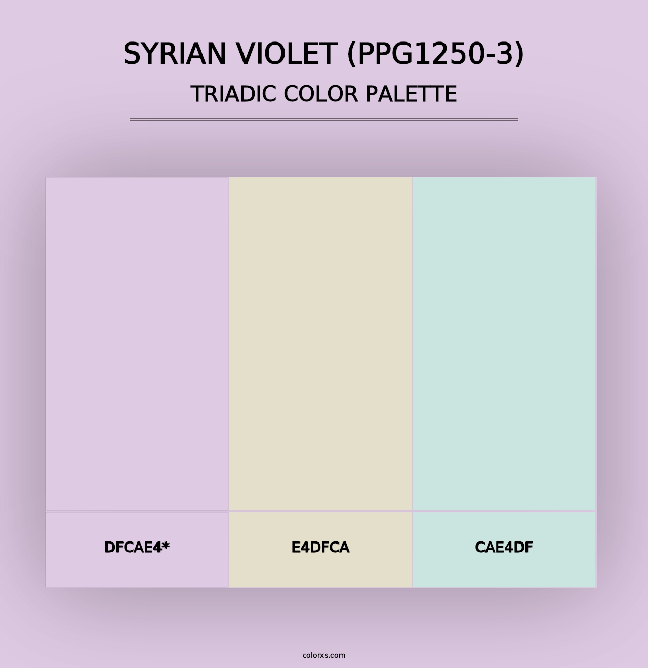 Syrian Violet (PPG1250-3) - Triadic Color Palette