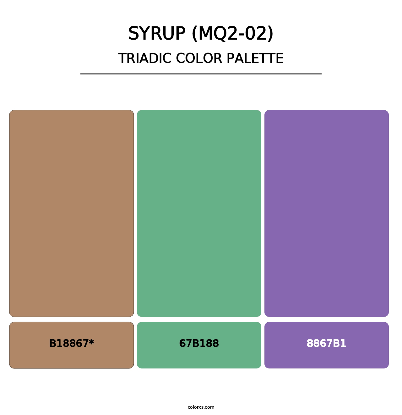 Syrup (MQ2-02) - Triadic Color Palette