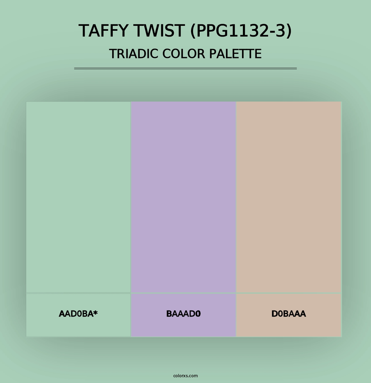 Taffy Twist (PPG1132-3) - Triadic Color Palette