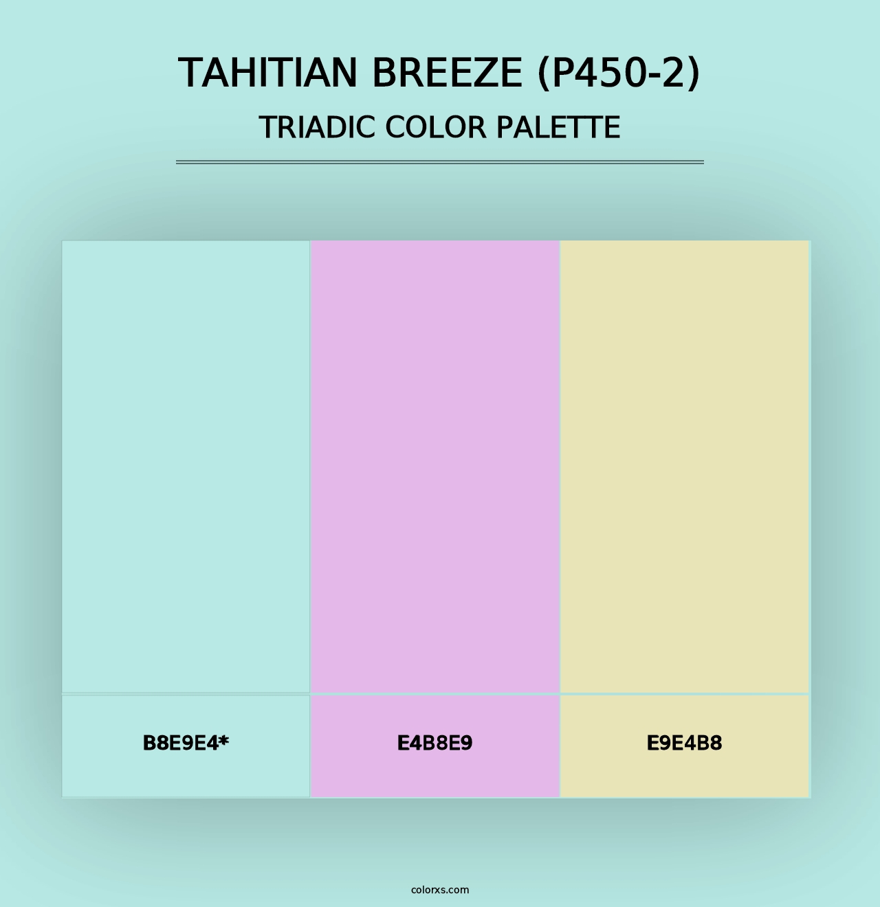 Tahitian Breeze (P450-2) - Triadic Color Palette