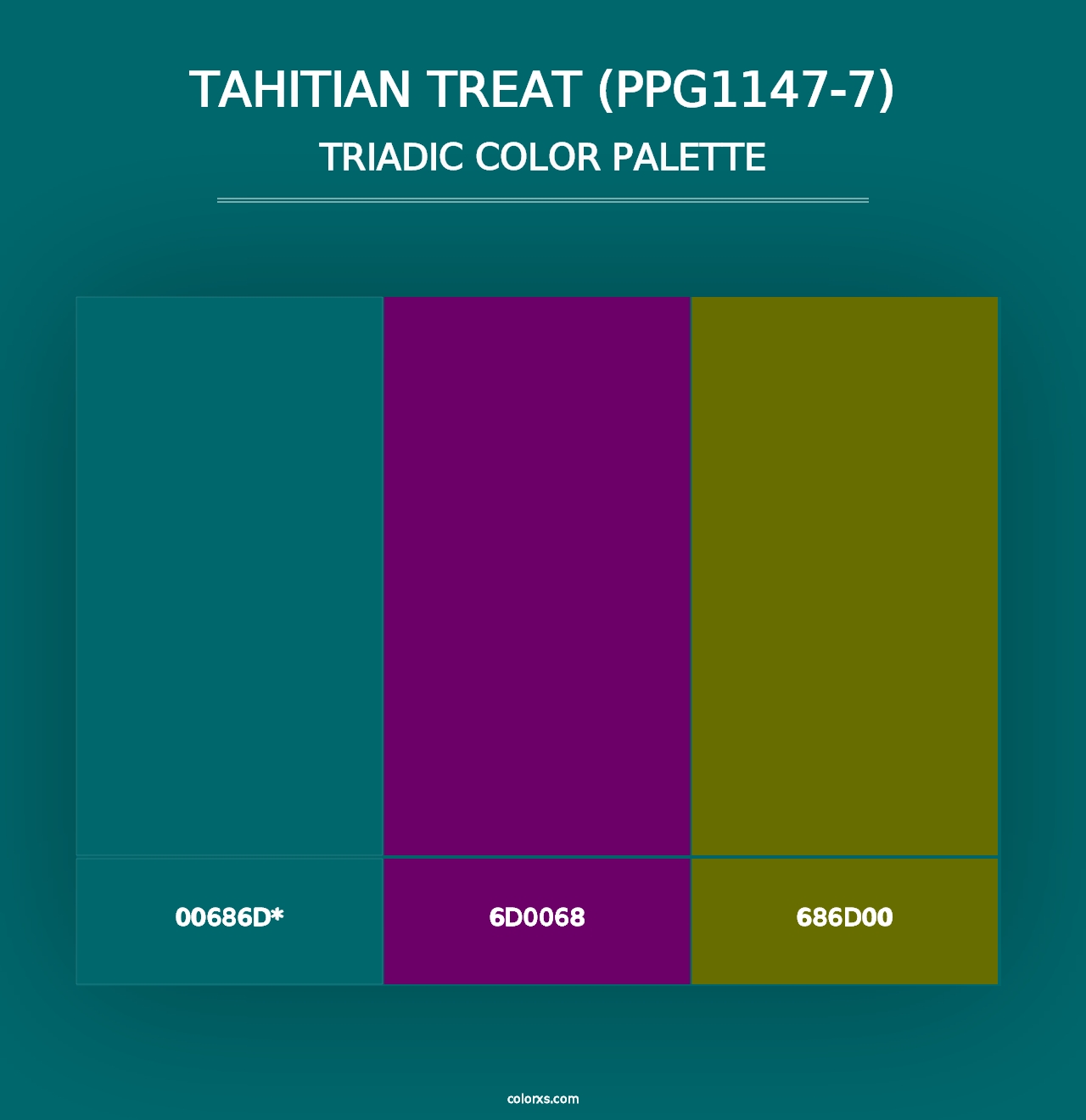 Tahitian Treat (PPG1147-7) - Triadic Color Palette