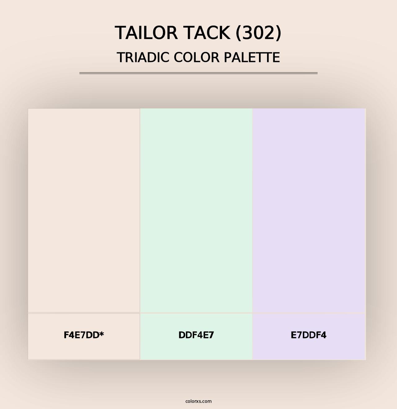 Tailor Tack (302) - Triadic Color Palette