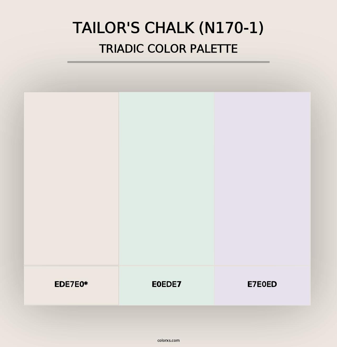 Tailor'S Chalk (N170-1) - Triadic Color Palette