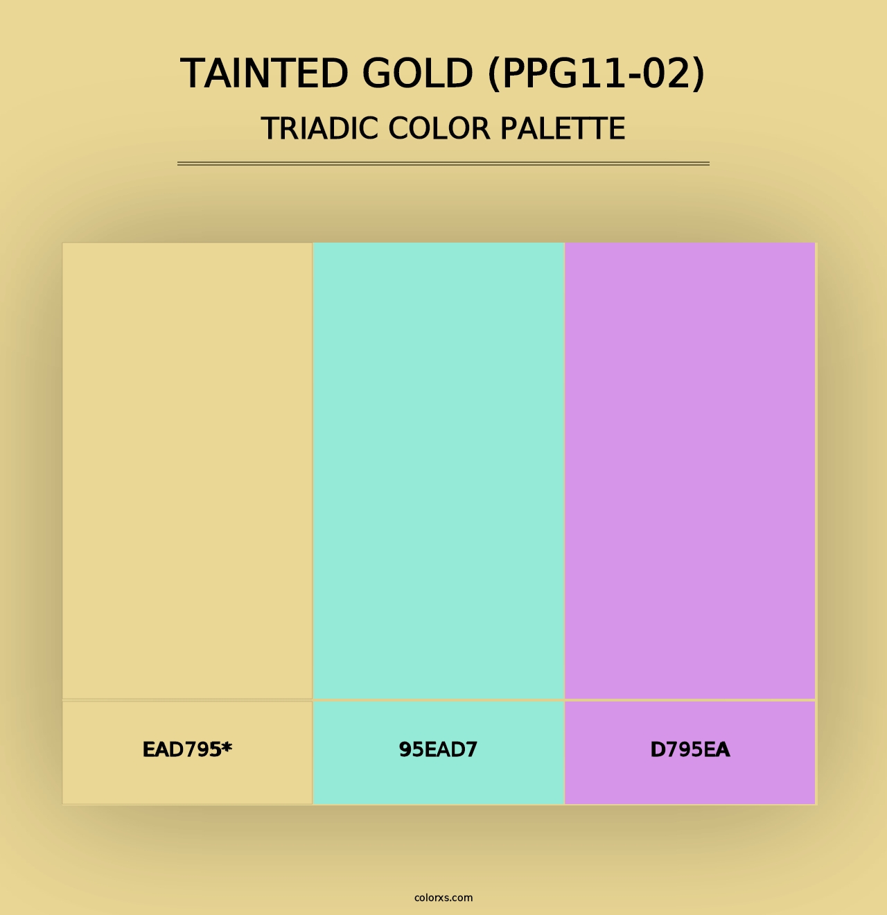 Tainted Gold (PPG11-02) - Triadic Color Palette