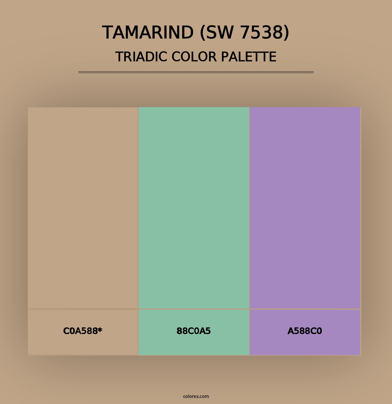 Tamarind (SW 7538) - Triadic Color Palette