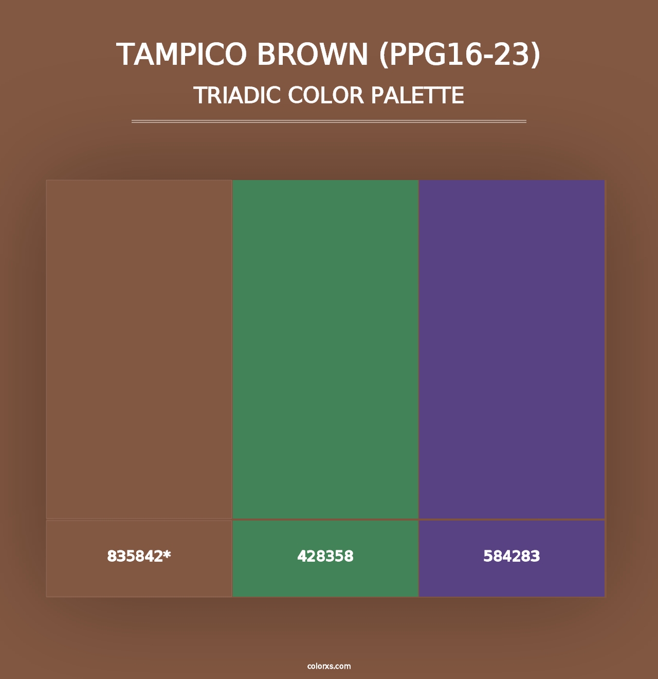 Tampico Brown (PPG16-23) - Triadic Color Palette