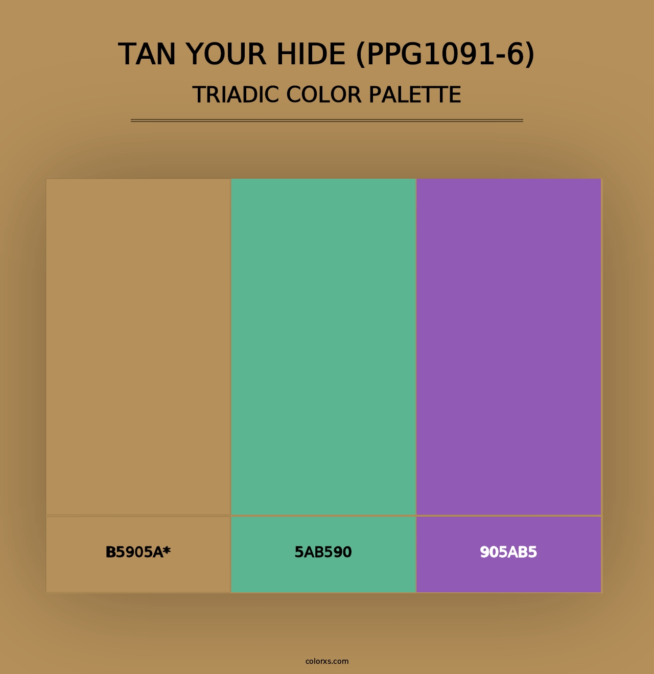 Tan Your Hide (PPG1091-6) - Triadic Color Palette