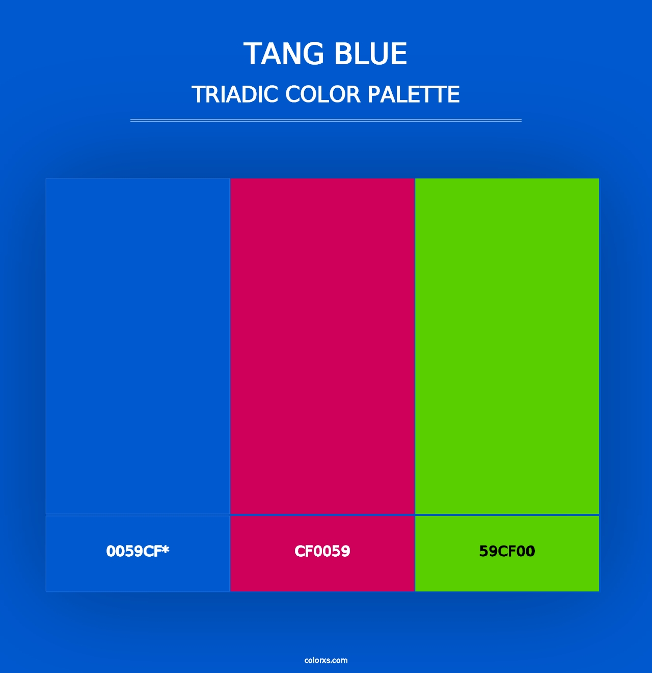 Tang Blue - Triadic Color Palette