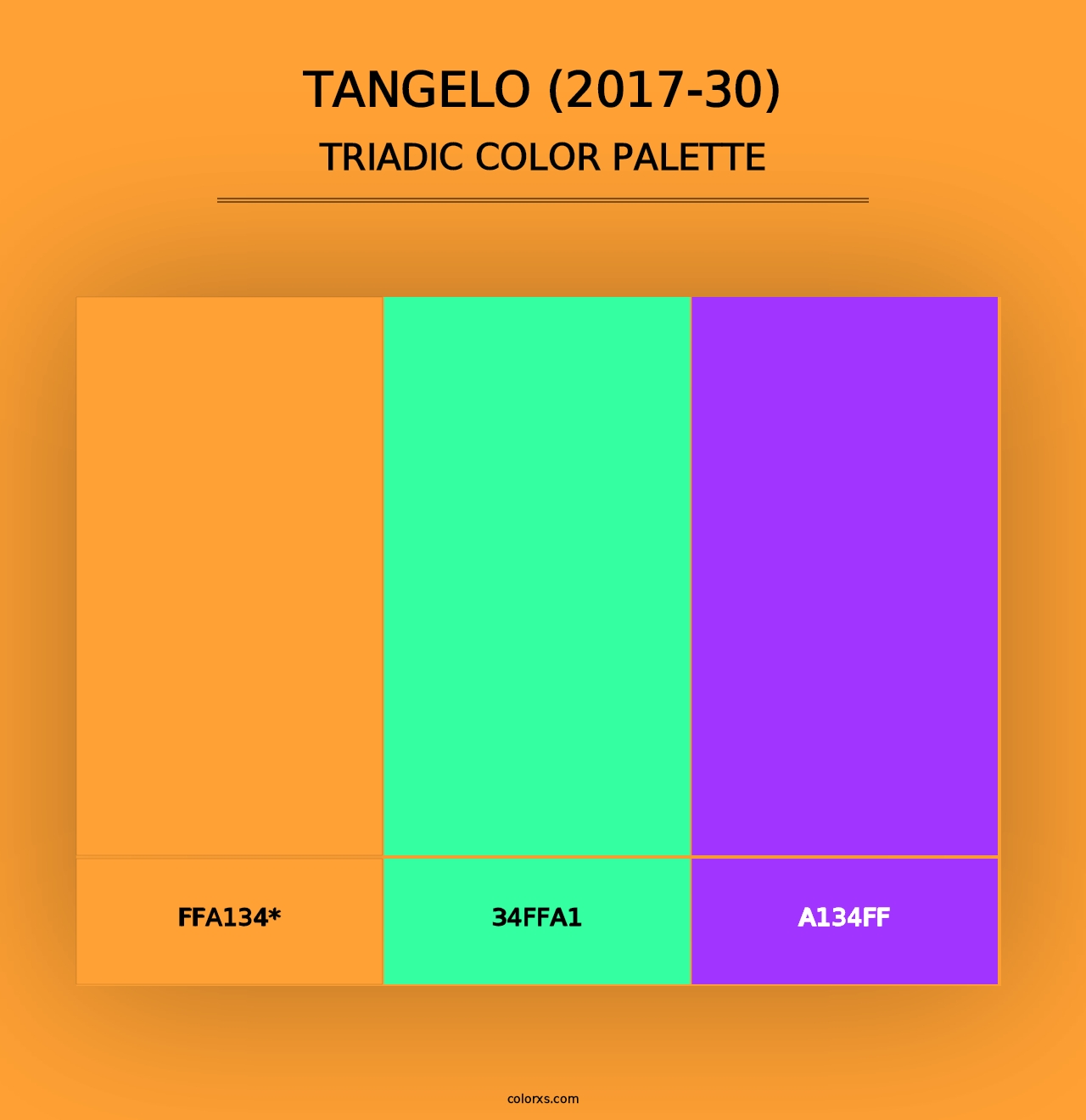 Tangelo (2017-30) - Triadic Color Palette