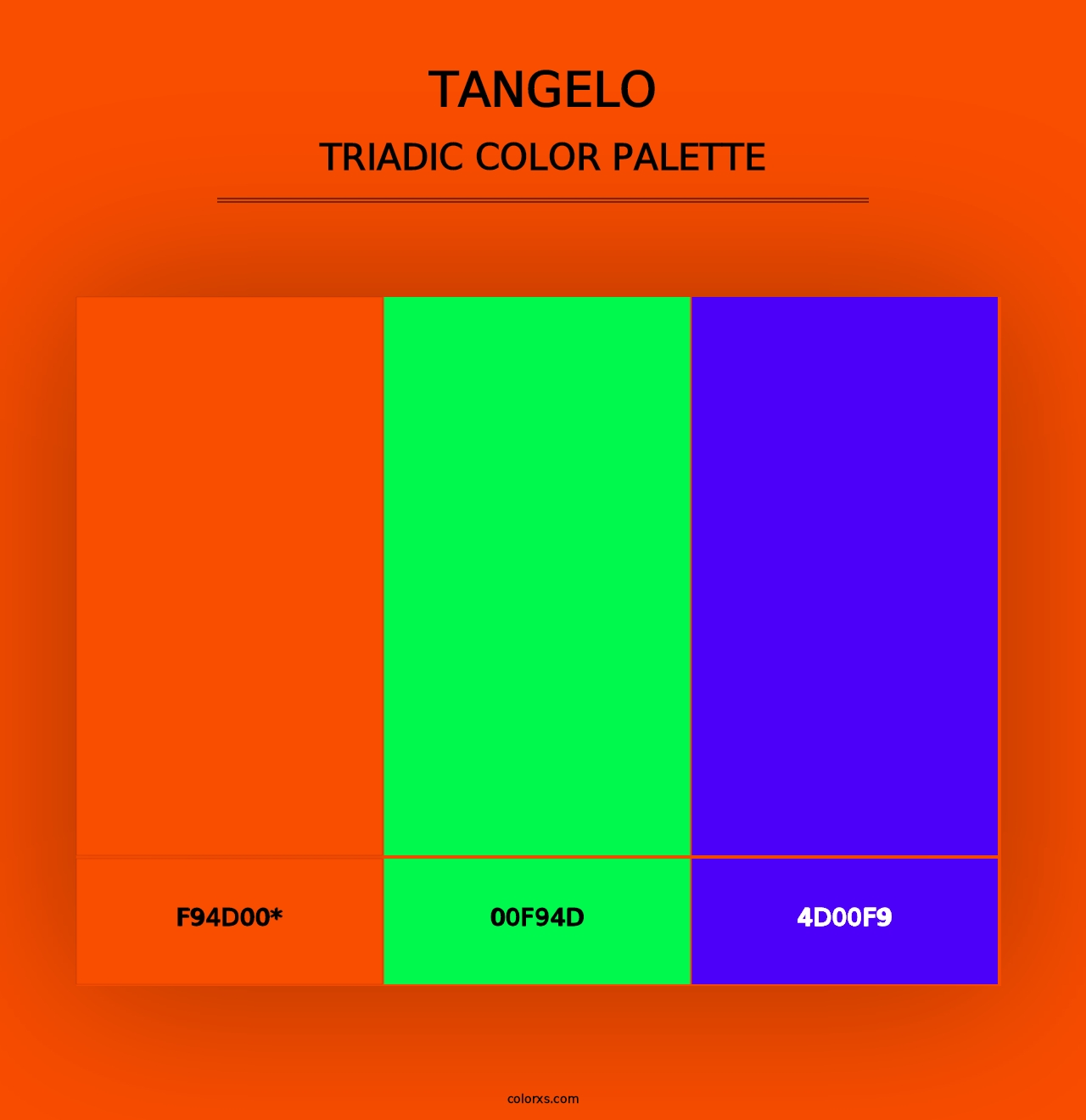 Tangelo - Triadic Color Palette