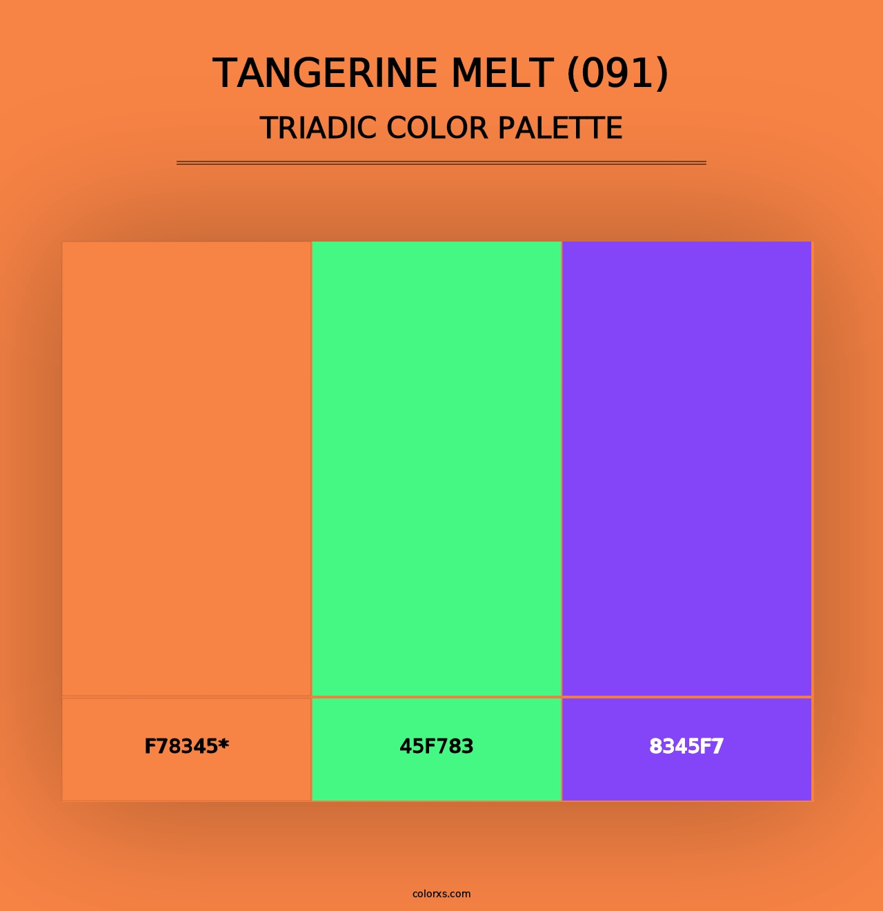 Tangerine Melt (091) - Triadic Color Palette