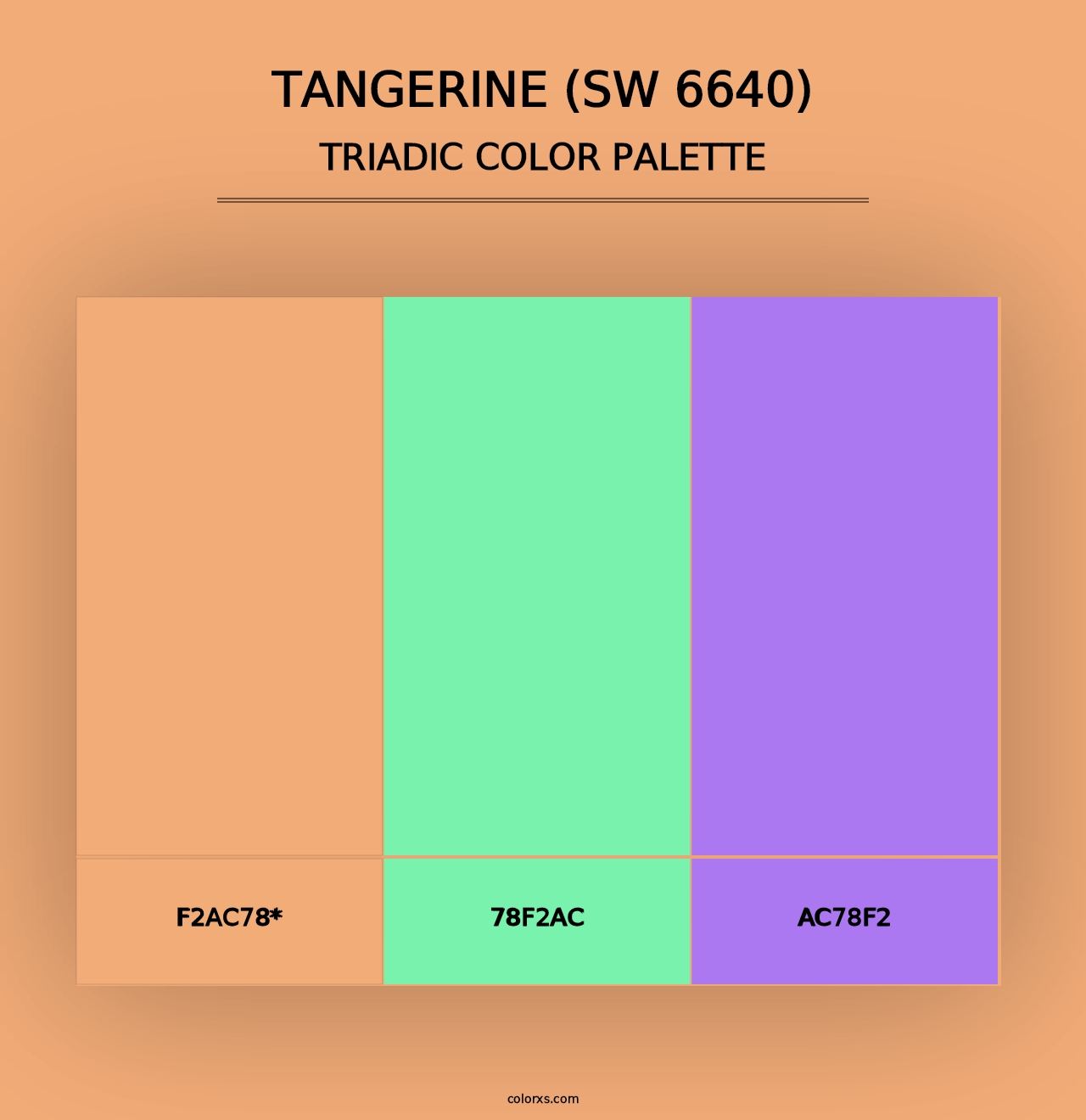 Tangerine (SW 6640) - Triadic Color Palette