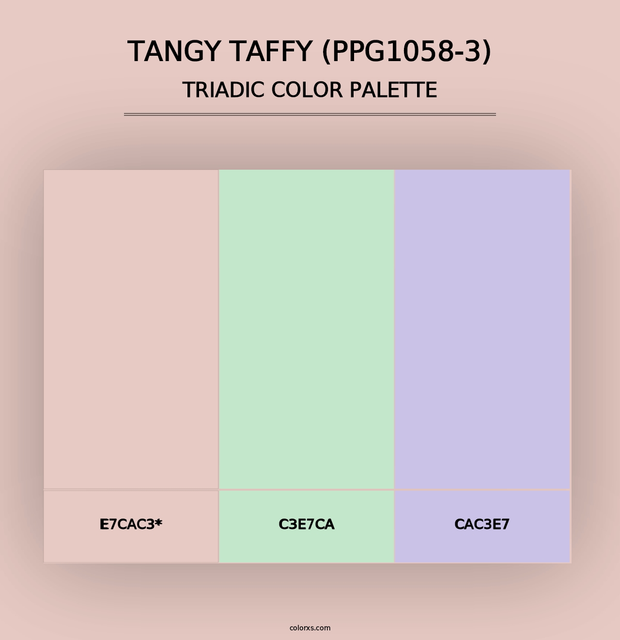 Tangy Taffy (PPG1058-3) - Triadic Color Palette