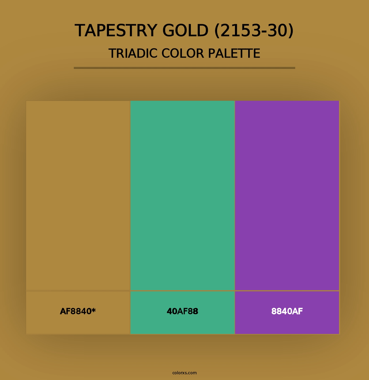 Tapestry Gold (2153-30) - Triadic Color Palette