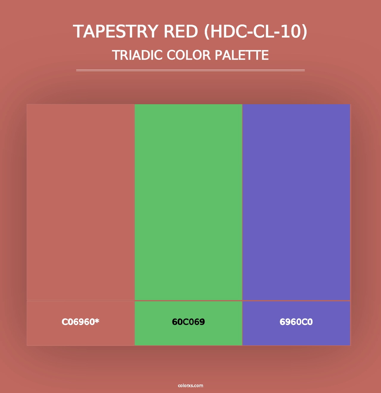 Tapestry Red (HDC-CL-10) - Triadic Color Palette