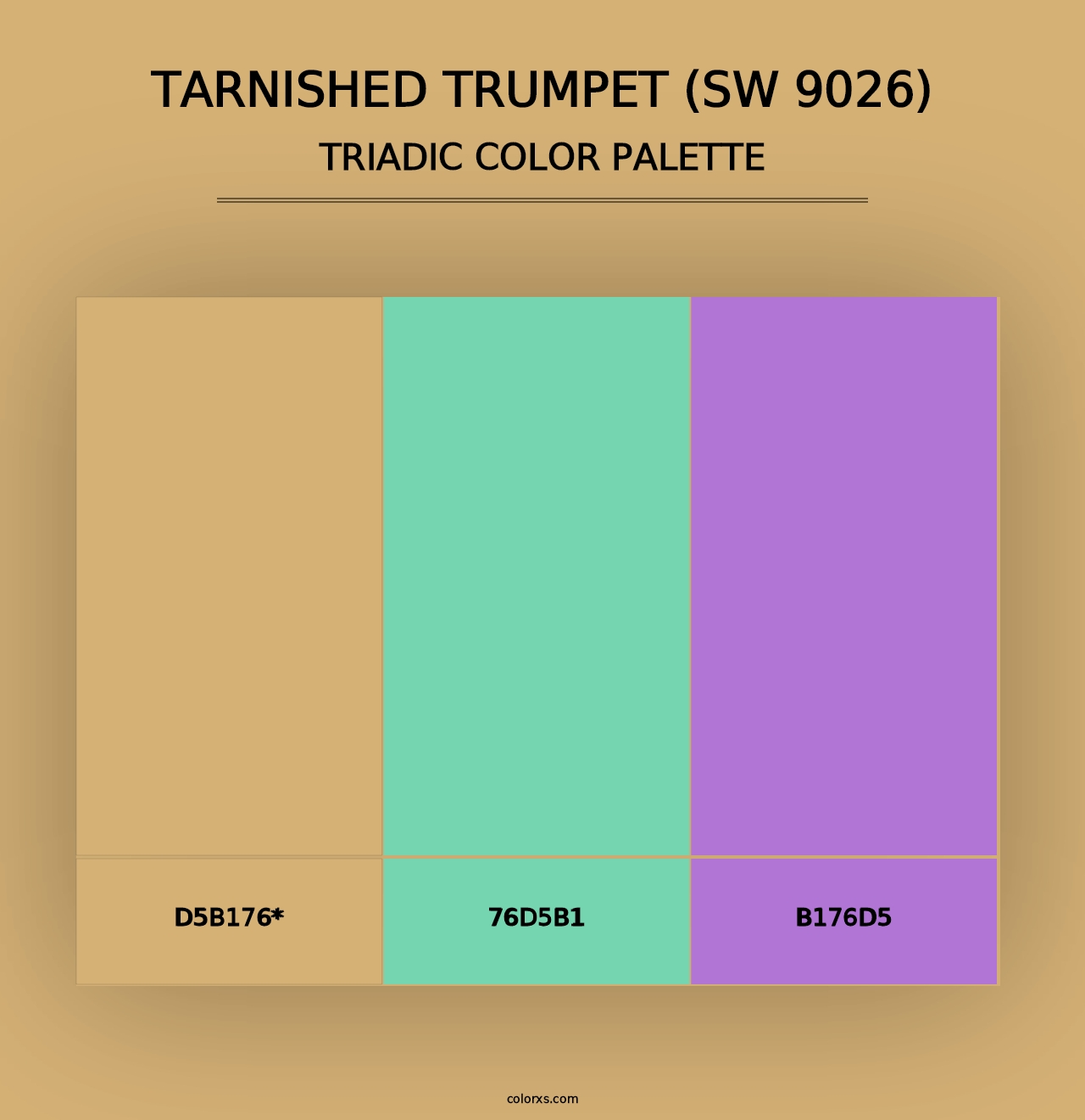 Tarnished Trumpet (SW 9026) - Triadic Color Palette