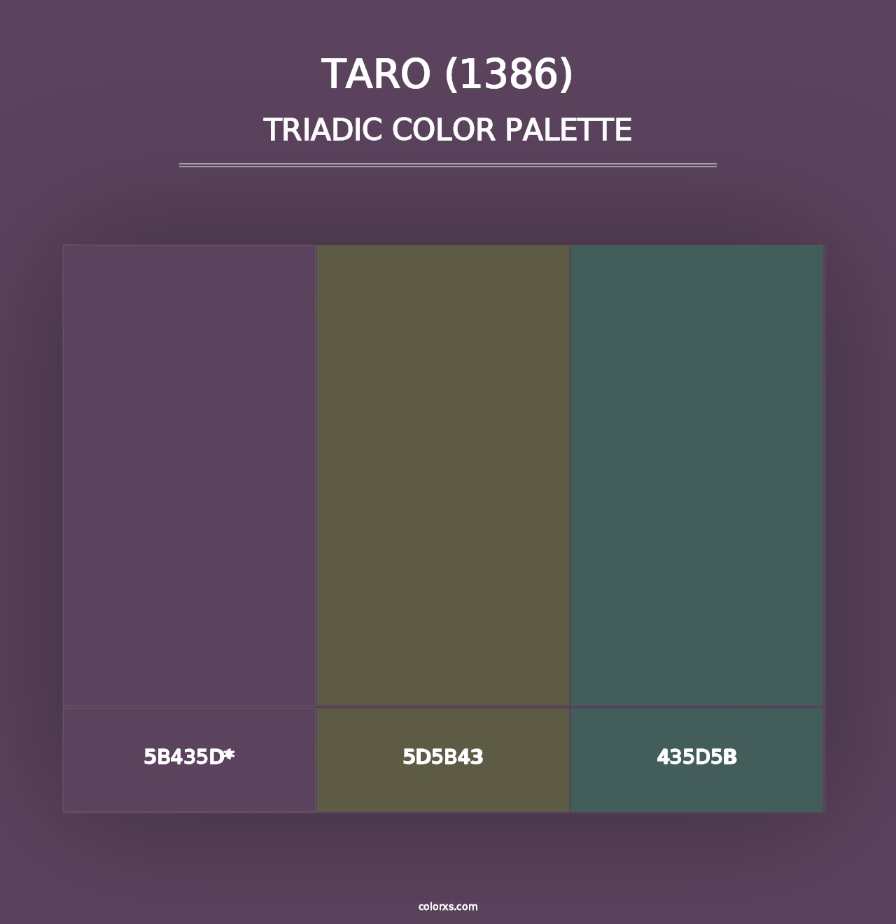 Taro (1386) - Triadic Color Palette