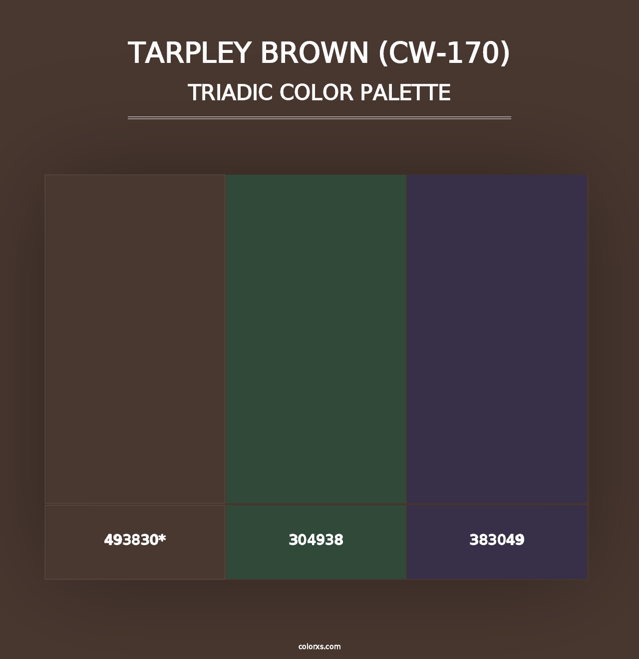 Tarpley Brown (CW-170) - Triadic Color Palette