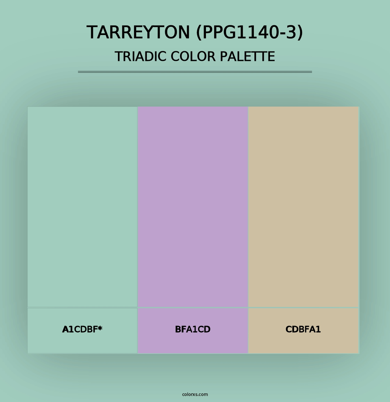 Tarreyton (PPG1140-3) - Triadic Color Palette