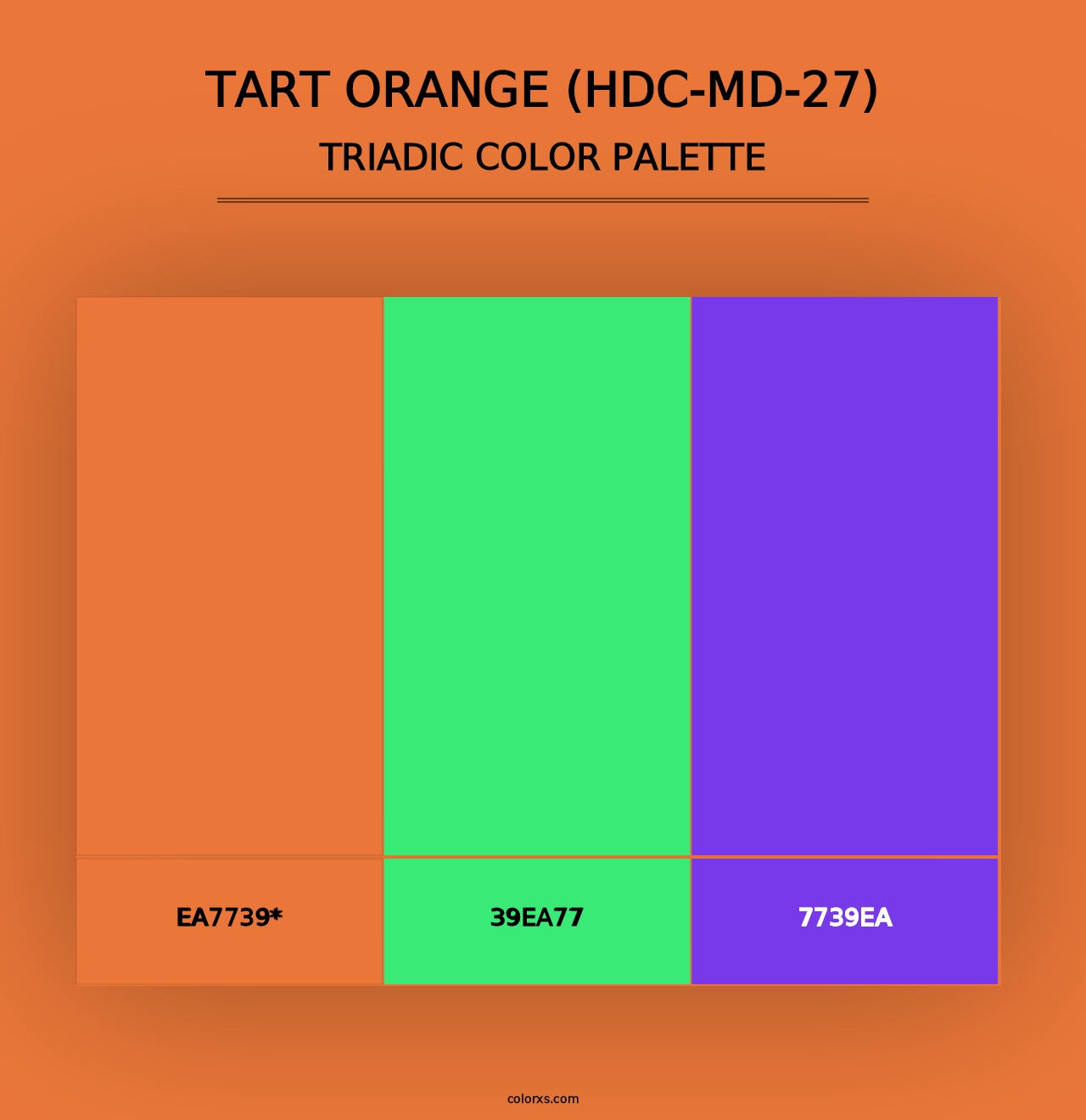 Tart Orange (HDC-MD-27) - Triadic Color Palette