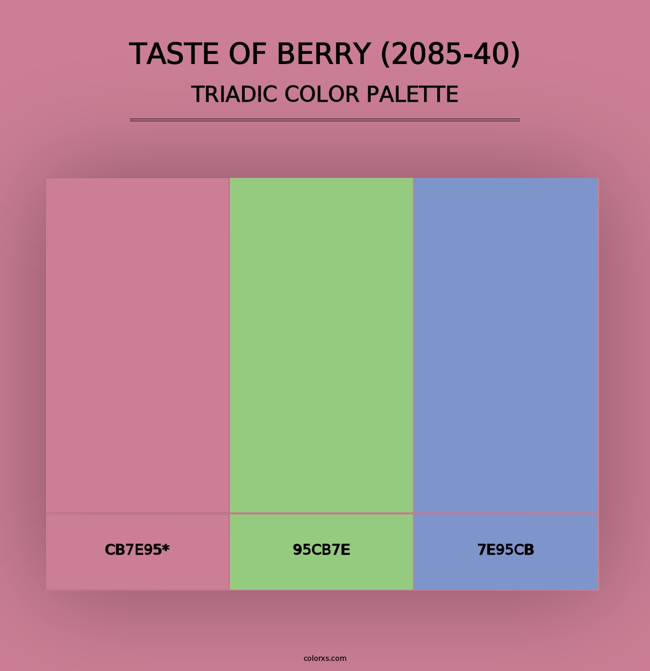 Taste of Berry (2085-40) - Triadic Color Palette