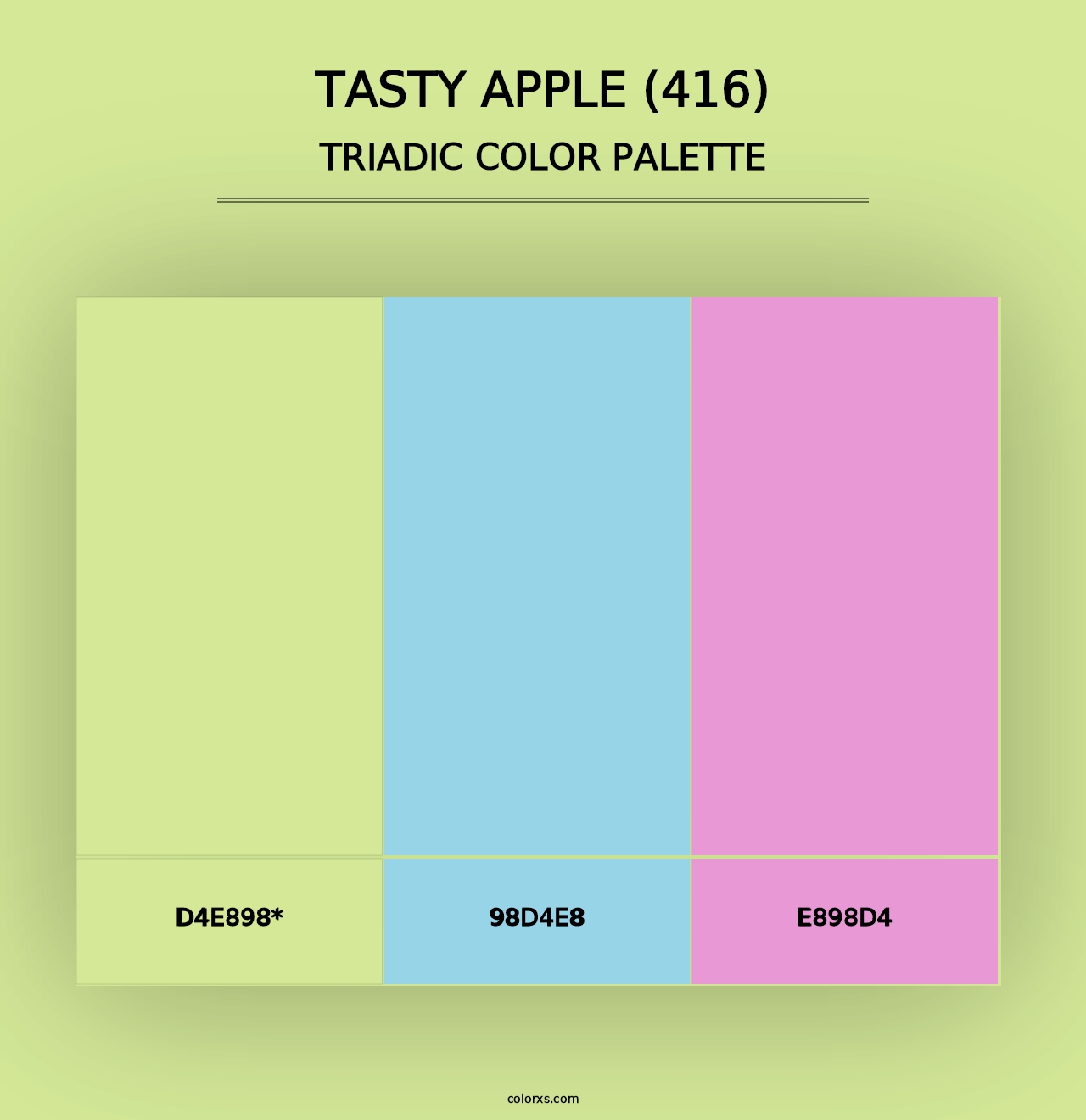 Tasty Apple (416) - Triadic Color Palette