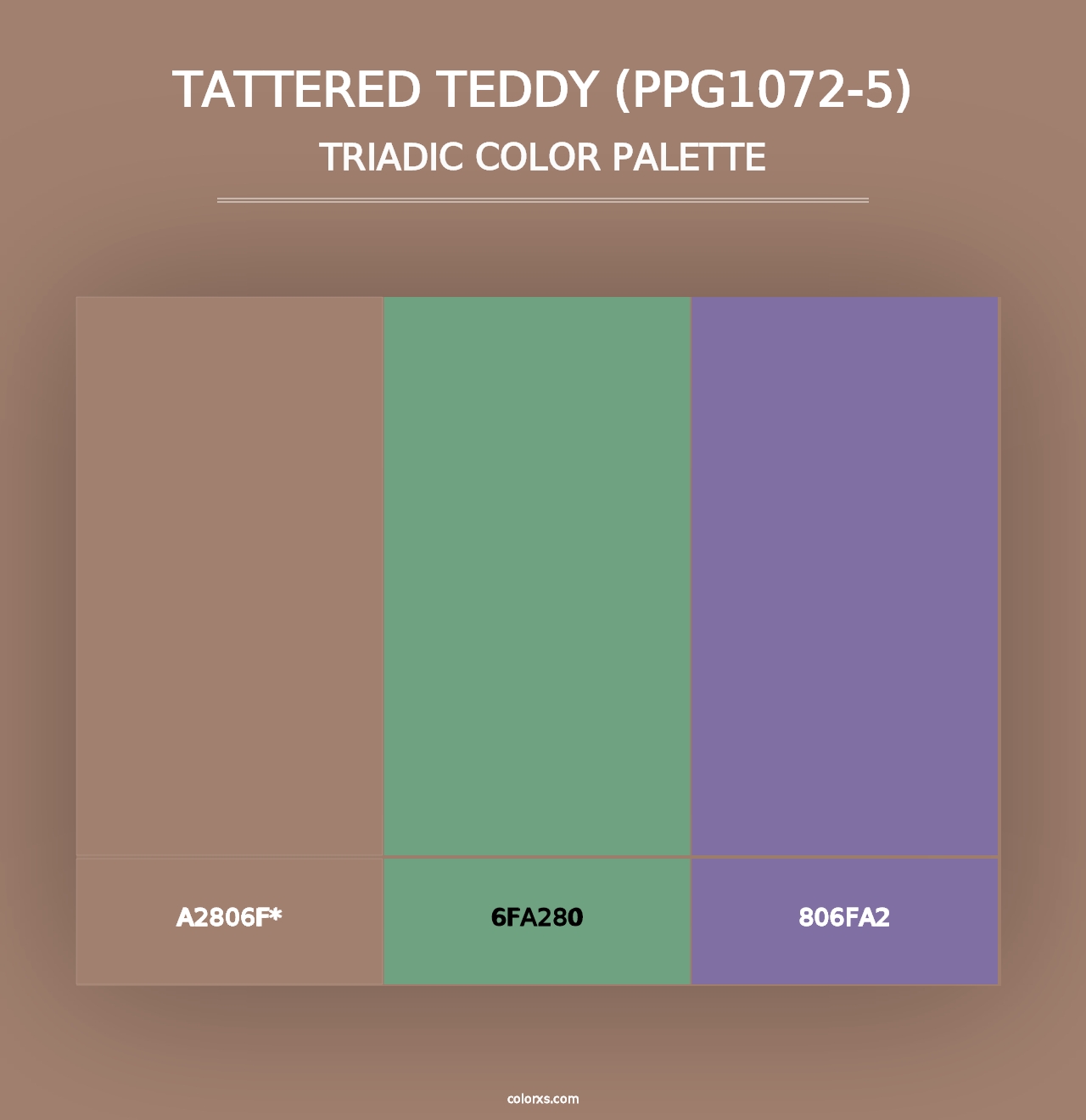 Tattered Teddy (PPG1072-5) - Triadic Color Palette