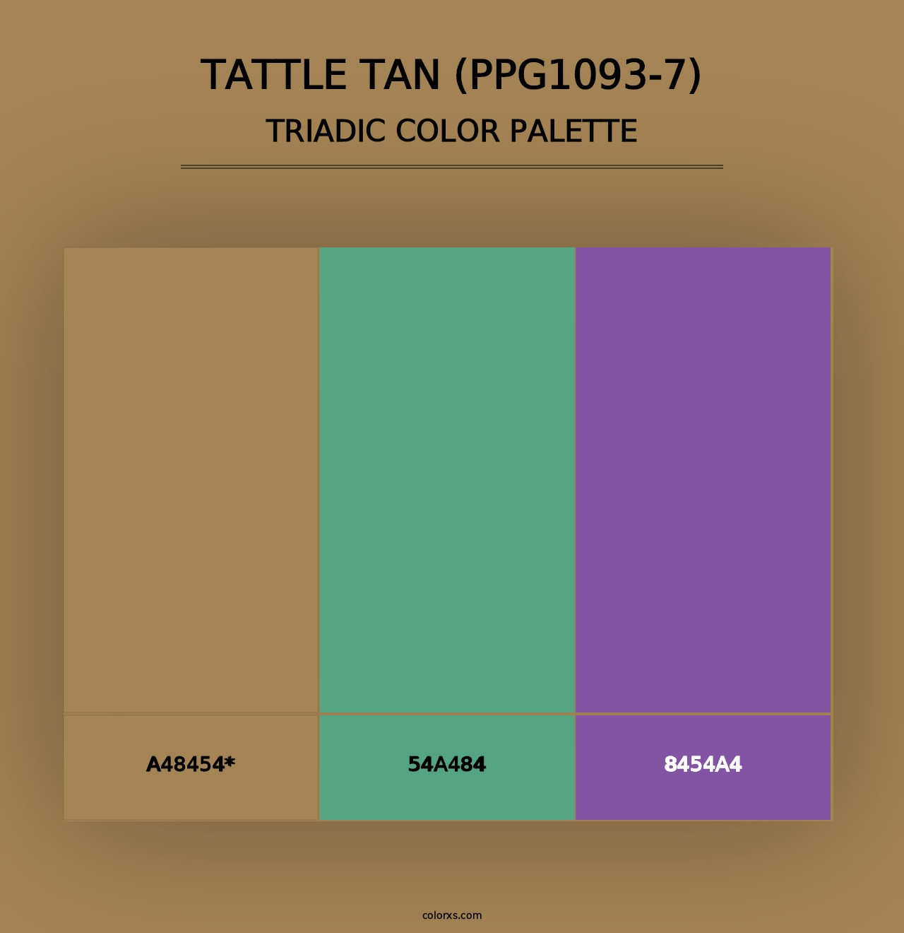 Tattle Tan (PPG1093-7) - Triadic Color Palette