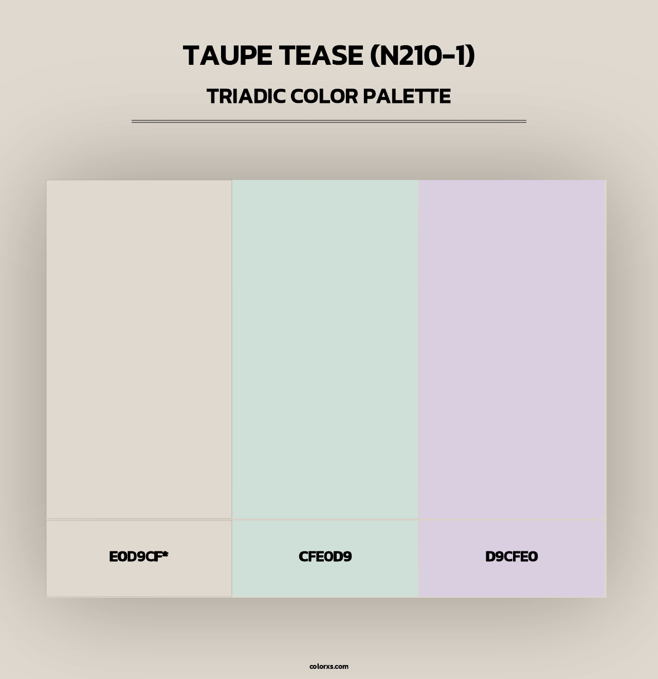 Taupe Tease (N210-1) - Triadic Color Palette