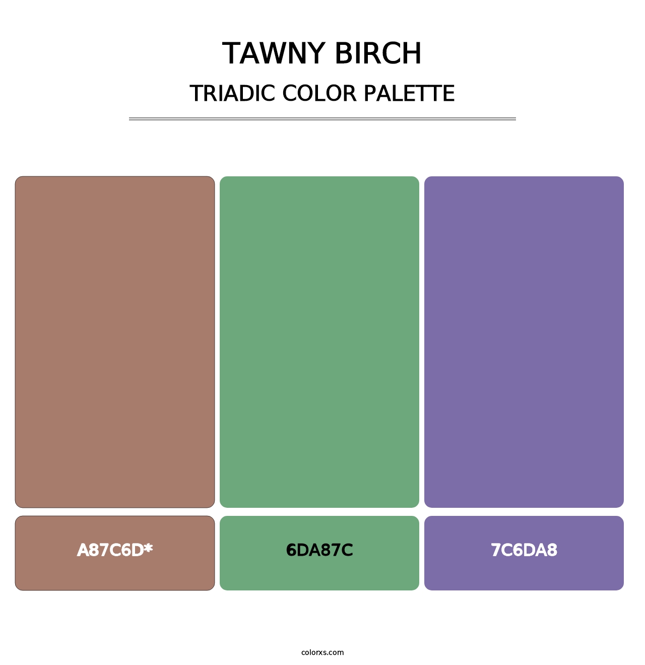 Tawny Birch - Triadic Color Palette