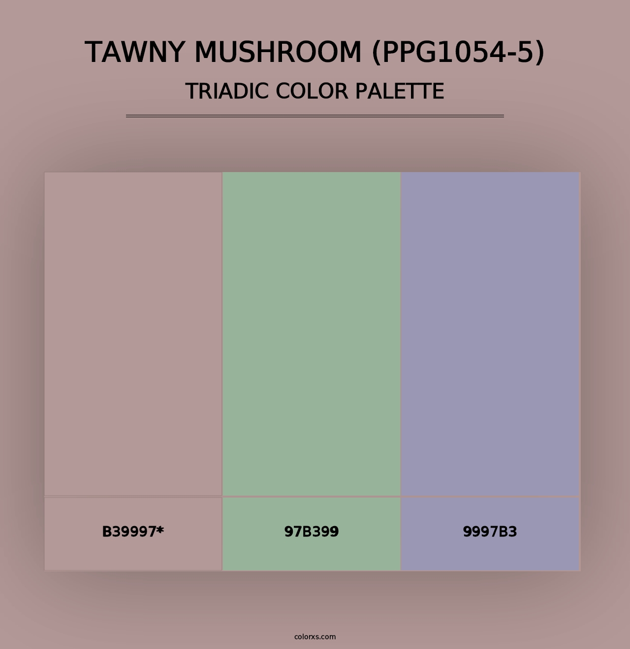 Tawny Mushroom (PPG1054-5) - Triadic Color Palette