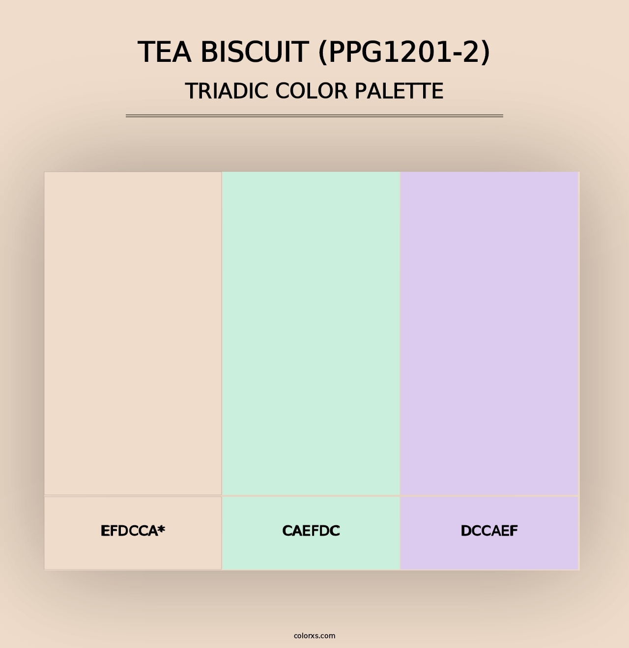 Tea Biscuit (PPG1201-2) - Triadic Color Palette