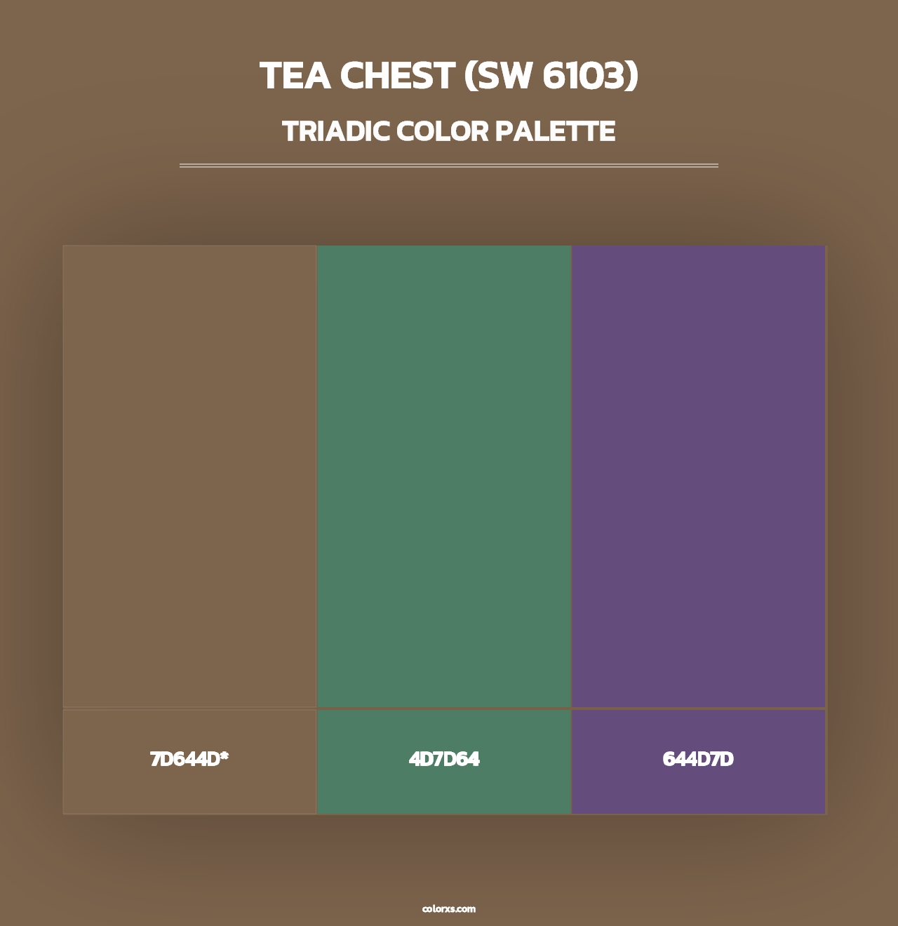 Tea Chest (SW 6103) - Triadic Color Palette