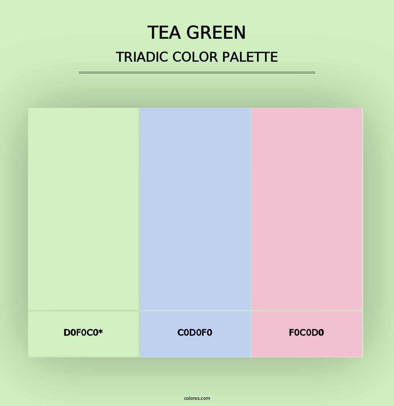 Tea Green - Triadic Color Palette