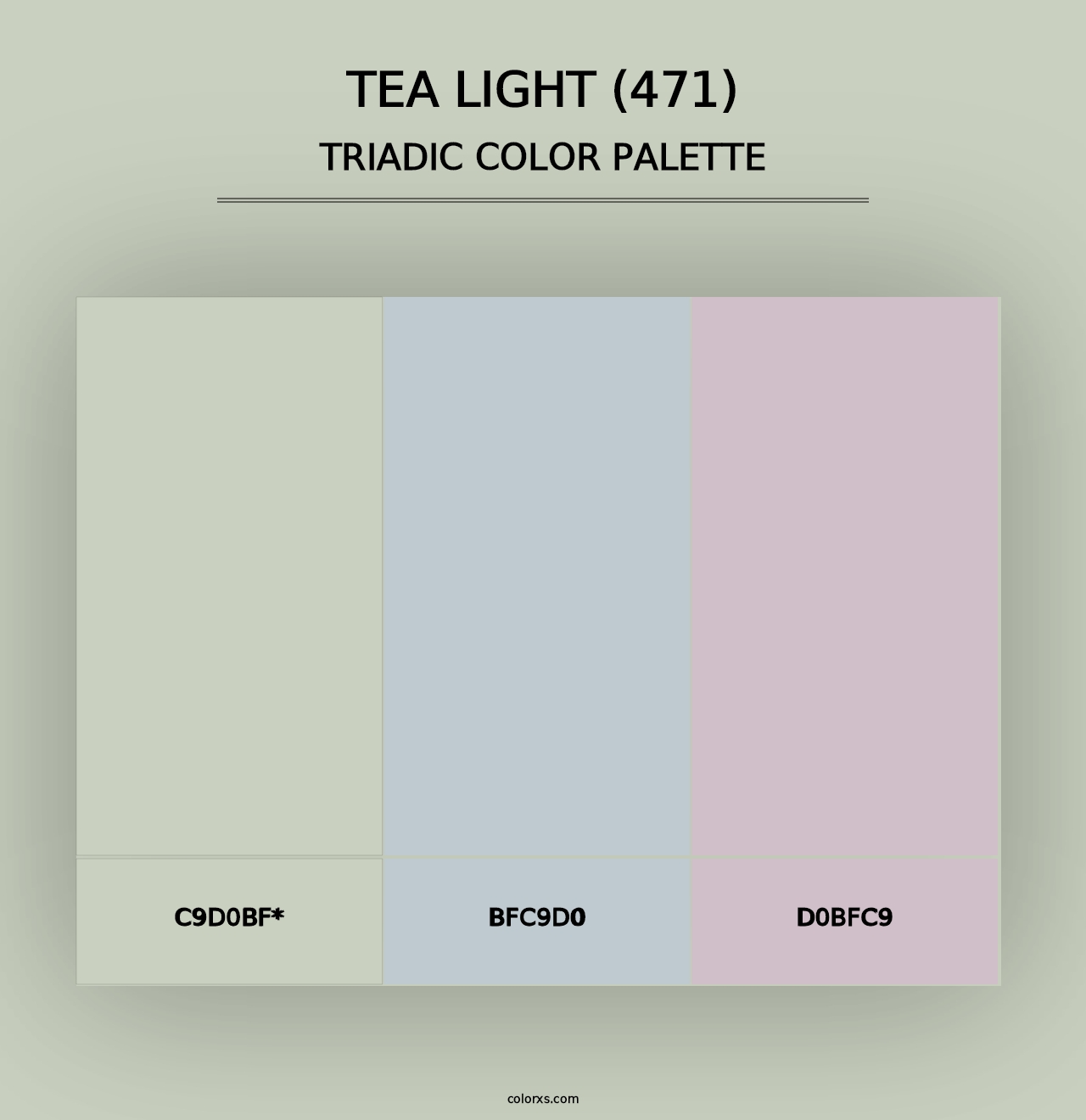 Tea Light (471) - Triadic Color Palette